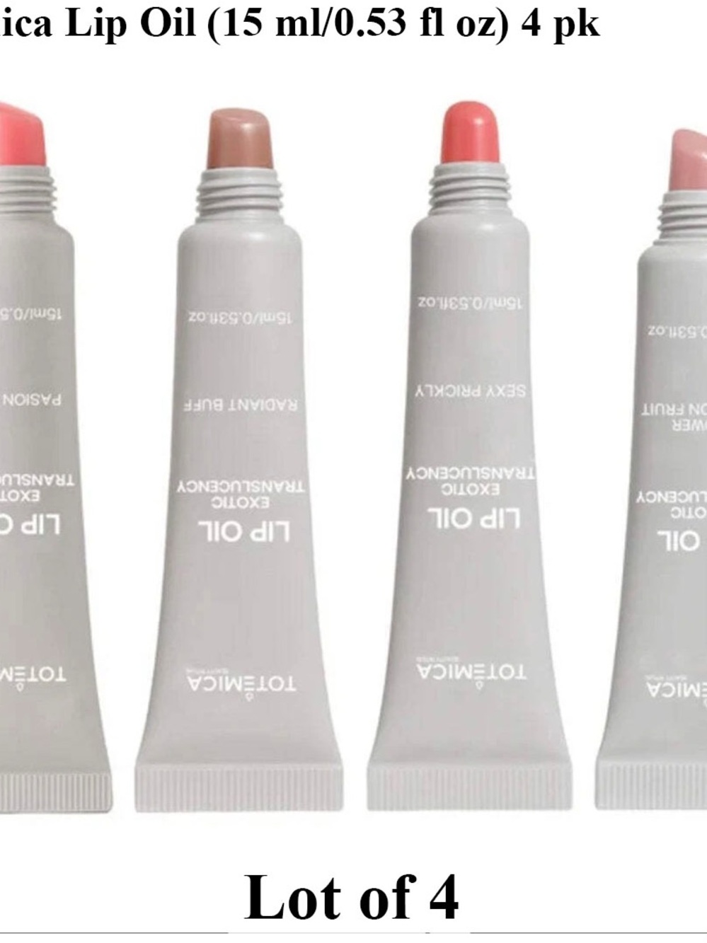 TOTÉMICA Style Lip Oil Quartet - Pink, Coral, Nude, Rose